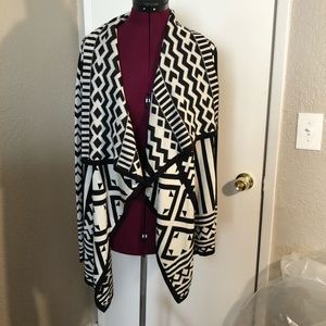 Ladies size med sweater black and white.